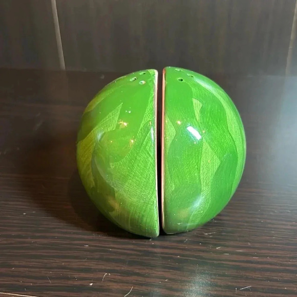 Rare split watermelon split salt and pepper shakers refurbished new stylish - Picture 1 of 7